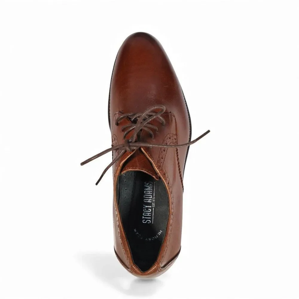 Stacy Adams Dickinson Cap Toe Oxfords Men's 7.5 Tan Brown‎ 24956-221